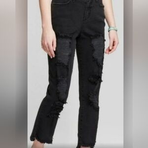 Mossimo Suppy Co  Black High Rise Mom Jeans Size 12/31